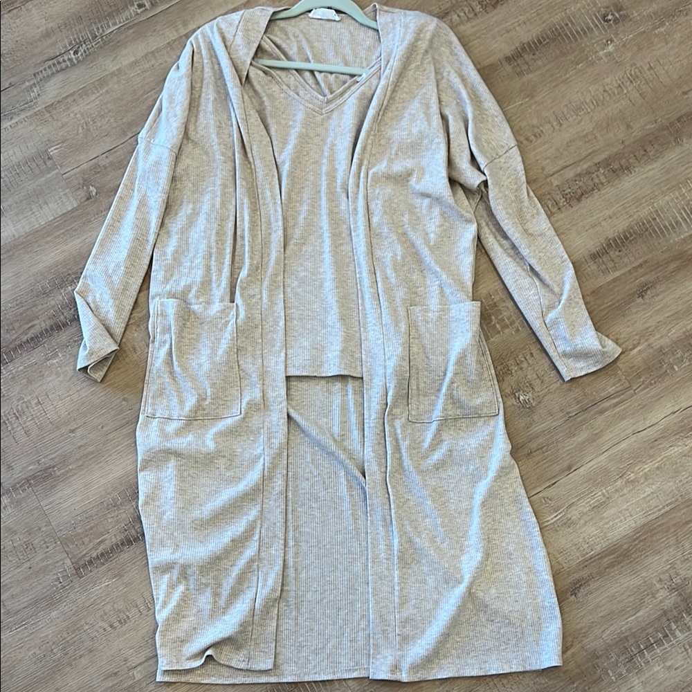 Carly Jean Los Angeles Tank and Cardigan.